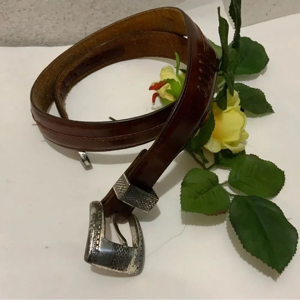 Brighton Onyx Men's Genuine Leather Belt brown Size 34